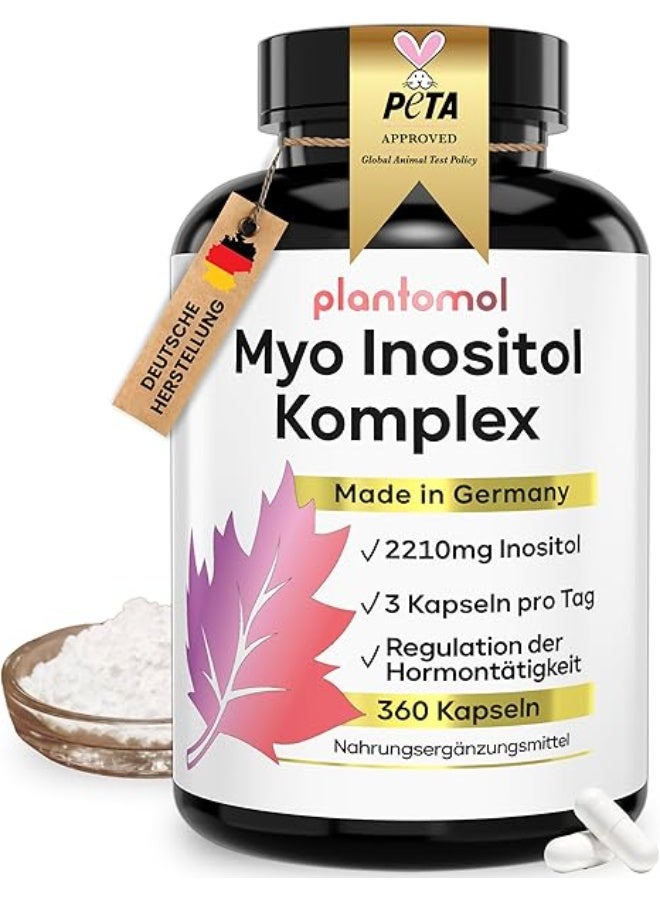 Plantomol Myo-Inositol & Folic Acid – Supports Hormonal Balance & Fertility – Made in Germany – 365 Capsules - Image 1